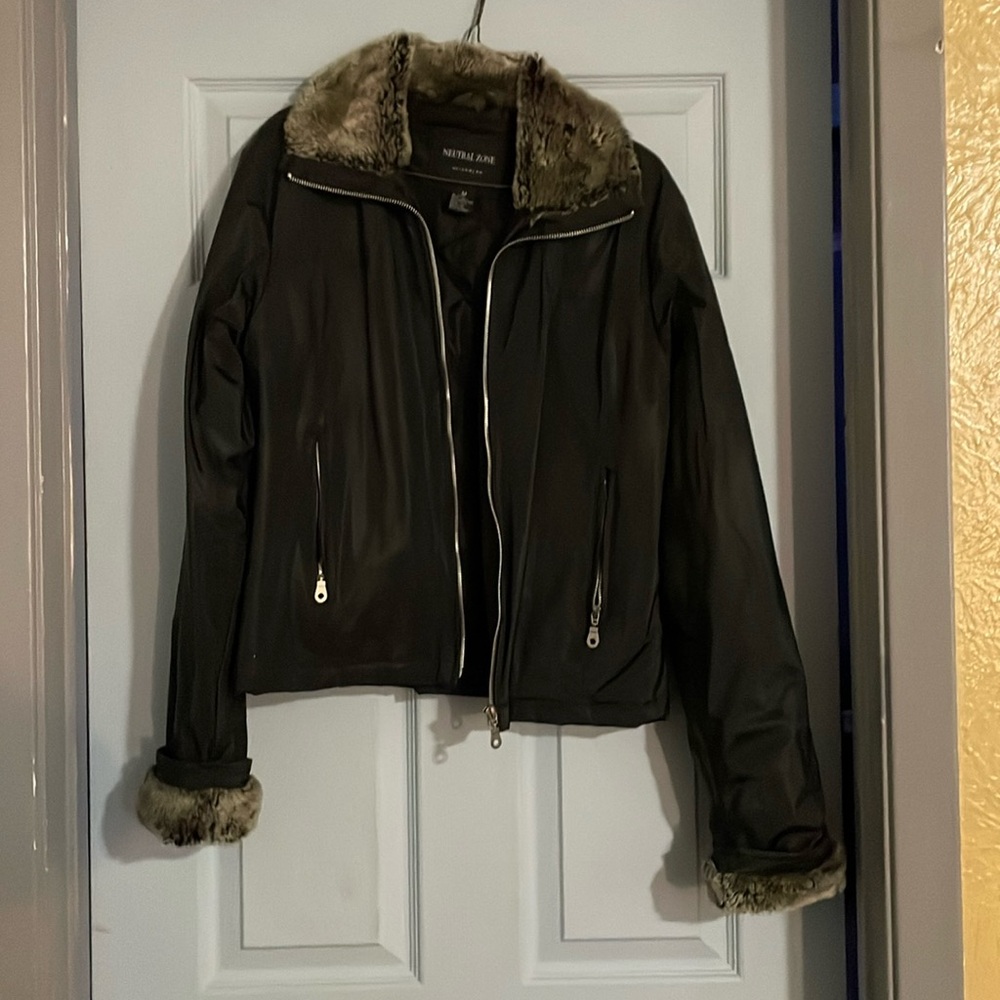 Women imitation, leather jacket like new